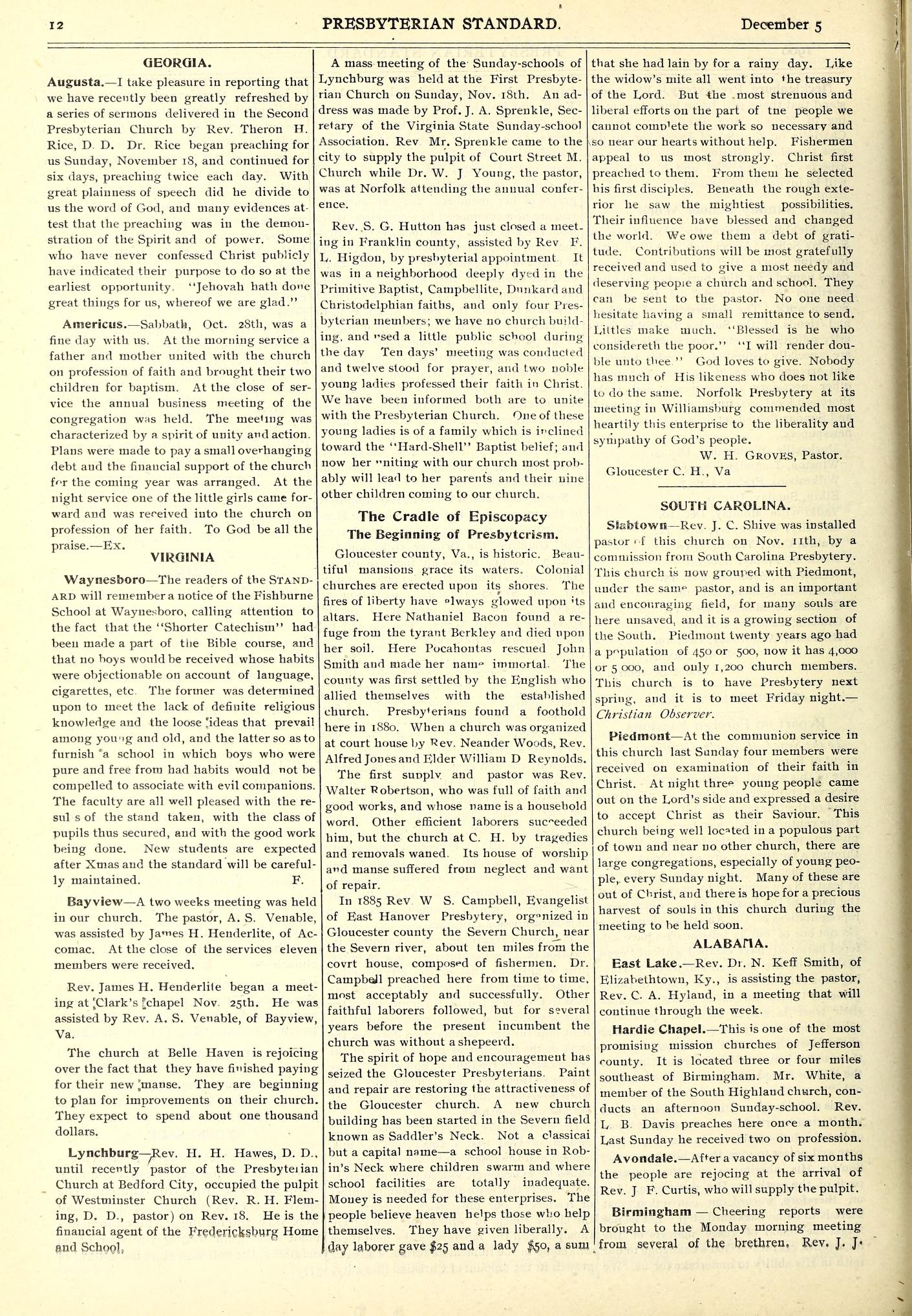 Report on Birmingham